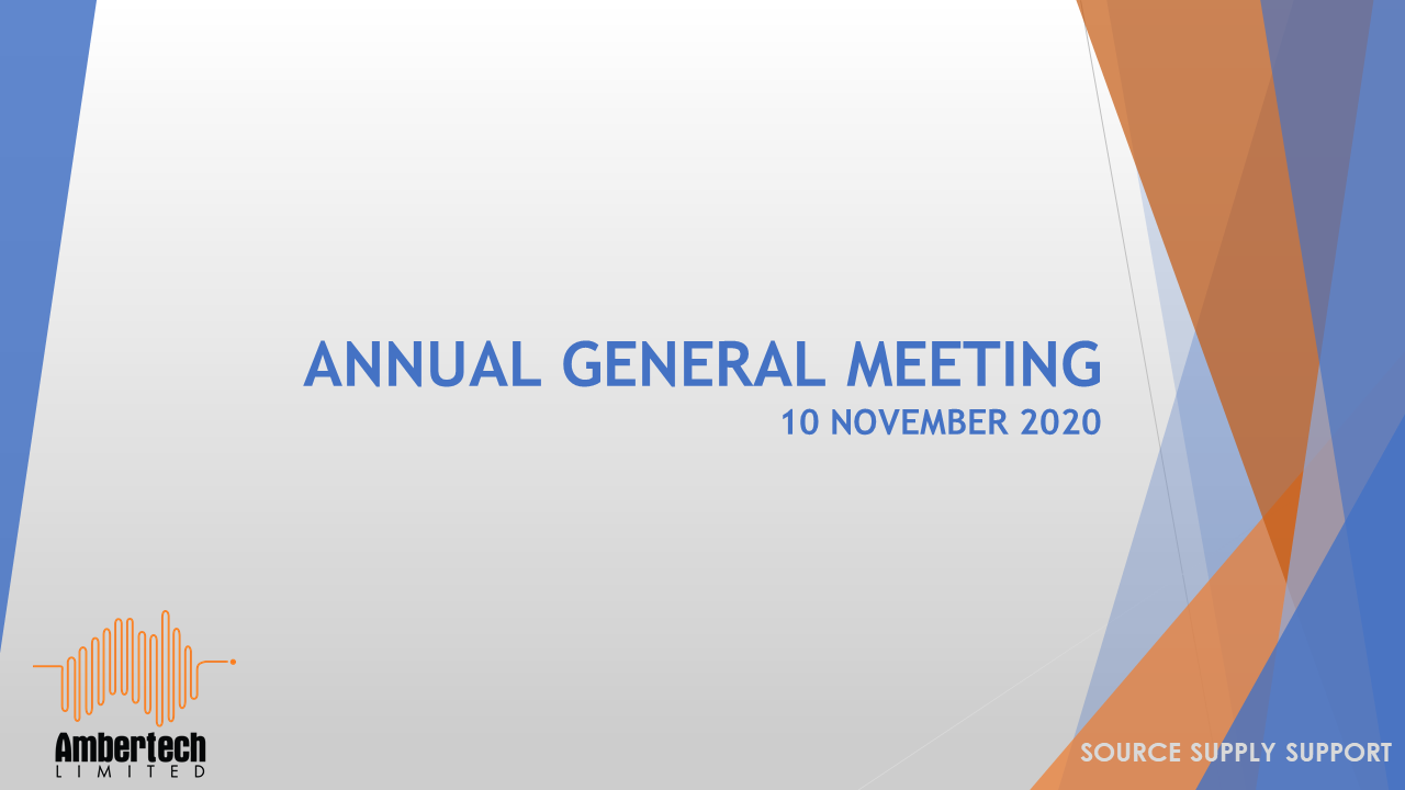 AGM Presentation November 2020